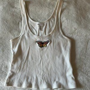 Tilly's Butterfly Ribbed Tank Top